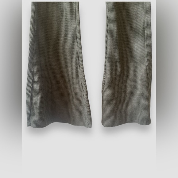 AE Waffle Super High Waisted Flare Pants Olive Green Drawstring Women’s Sm NWT - Picture 5 of 9